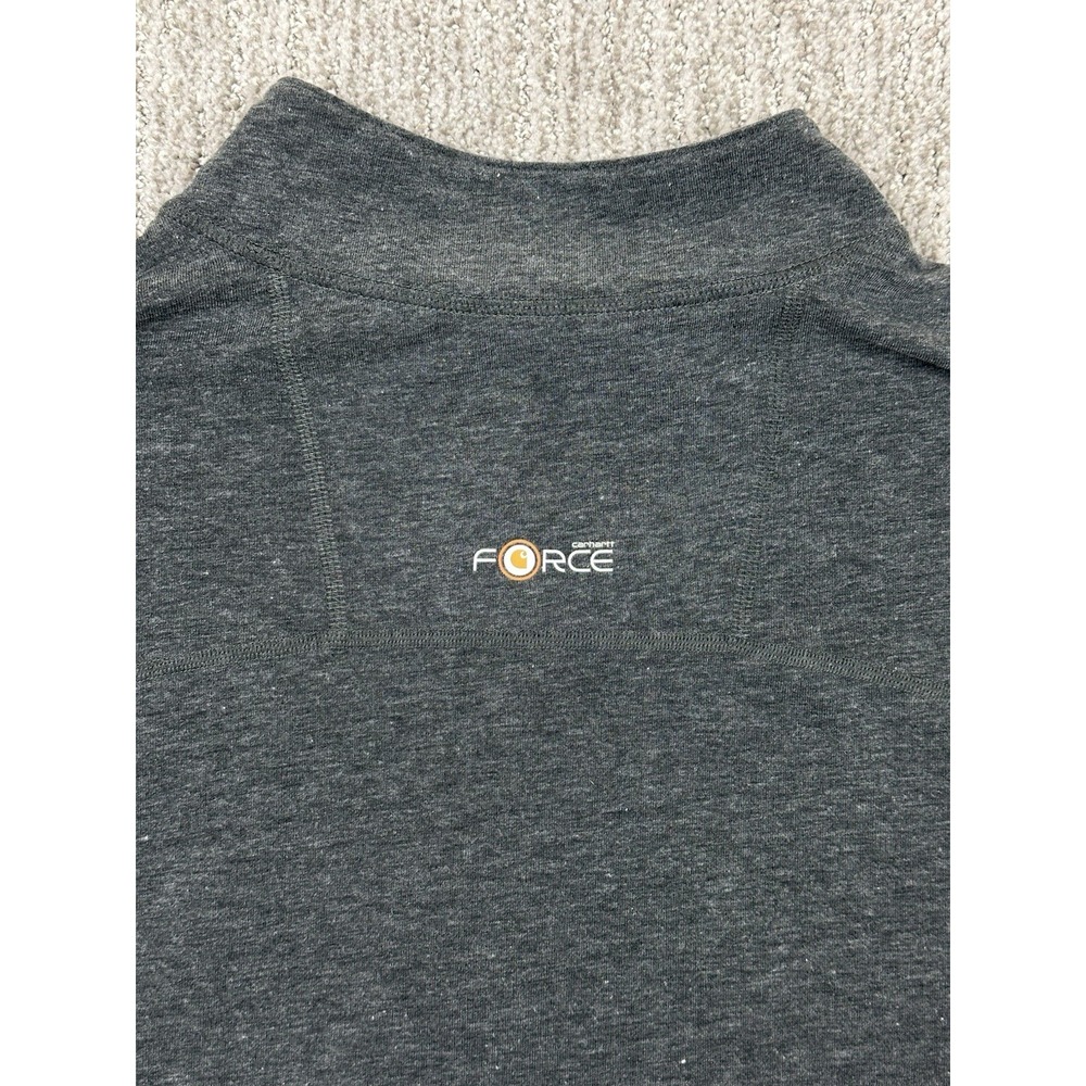 Carhartt Force Delmont Quarter Zip Shirt Womens 2XL Gray Pullover Long Sleeve - Picture 4 of 10
